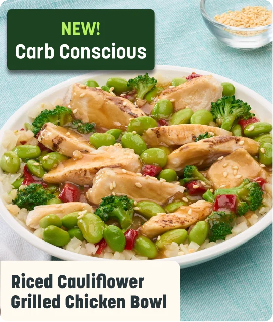 Riced Cauliflower Grilled Chicken Bowl