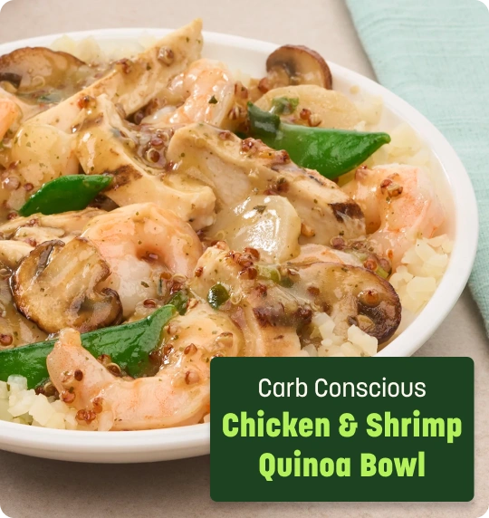 Chicken and Shrimp Quiona Bowl